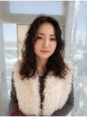 ミディアムくせ毛風ウェーブヘア　Genta