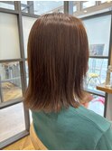 大人可愛い抜け感ブラウン外はねセミロング☆20代30代