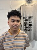 スパイキーショートピンパーマ