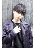 ナチュラル束感メンズ髪型アップバング渋谷
