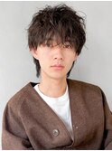 似合わせカット無造作ブルーブラックセンターパート好感度◎