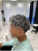 ホワイトメッシュツイスパアップバング！！