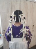 卒業式、成人式ヘア ツインテール