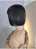 乾かすだけでまとまる切りっぱなしボブ