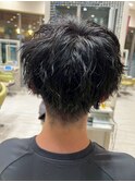 ツーブロック×ツイストスパイラルパーマ◎無造作おしゃれ