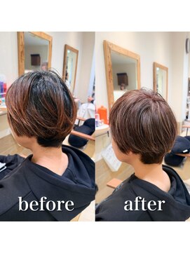 ステラバイケンジ 藤沢(STELLA by KENJE) 白髪ぼかし細めハイライト30代40代50代【藤沢　藤沢駅】