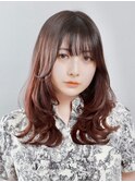 小顔顔まわりカットサイドバングおくれ毛顔まわりレイヤー