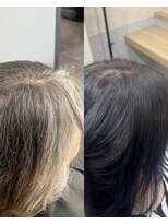 フレームプラス 天王寺あべの店(FRAME+)&nbsp;白髪ぼかしカラー/ダークグレー