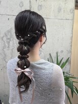 リボン(Libon)&nbsp;編み下ろしポコポコヘアアレンジ