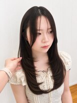 ビューバイネオリーブ 用賀店(Beau'r by neolive)&nbsp;ストレートパーマ縮毛矯正ダークパープル夏ミルクブラウン[用賀]