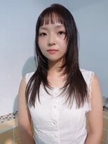 ネルケ 立川(nelke)&nbsp;オン眉顔周りレイヤーカット韓国風ハッシュカット透明感暗髪立川