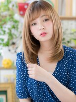 カバーヘア ブリス 川口(COVER HAIR bliss)&nbsp;切りっぱなし外人風カラー×ブロンドカラーc4川口20代30代40代