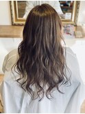 【NINE HAIR】アドミオカーキべージュカラー_コテミックス巻き