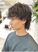 ウルフヘア×爽やかマッシュ×刈り上げ×束間×カジュアル