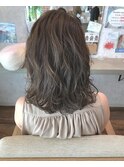 ブリーチなしアッシュカラーのこなれヘア/髪質改善