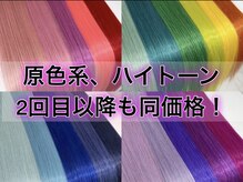 ヘルツ(Hz.)の雰囲気（エクステは60色以上取り扱い。ハイトーン、原色同価格！）