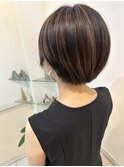 【ショートボブでもコントラストハイライト★】池袋 髪質改善