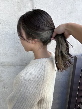 アンス 大阪梅田(ANs.) 20代 30代 40代 ロングインナーカラー立体感ミルクティアッシュ