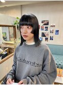 ストレートなラウンド前髪♪