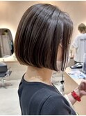 ショートボブ切りっぱなしボブぱつっとボブショートカット横浜