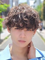波巻きスパイラルツイストスパイラルパーママッシュメンズヘア