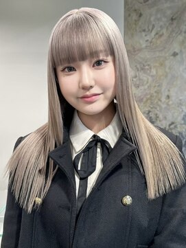 ソル ジングウマエ(SOL JINGUMAE) ミルクティーベージュダブルカラーグレージュカラーハイライト