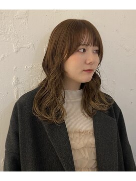 カウチ 板橋本町店(kauti) 明るいベージュカラー×シースルーバング