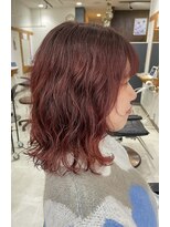 ウタ(uta)&nbsp;パーマ×ワインレッドカラー