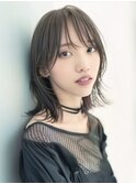 ☆オリーブグレーココアベージュ小顔クラゲヘアー/黒髪/髪質改善
