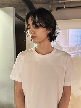 ノラジャーニー(NORA Journey) メンズボブウルフメンズミディアムレイヤーカットメンズウルフ