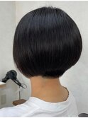 大人ショートボブ×アッシュブラック×ミニボブ/30代40代50代