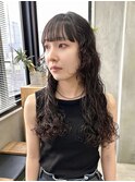 ロングウェーブパーマ　スパイラルパーマ　フェイスレイヤー