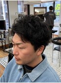 MEN’S/サーフカール/刈り上げセンターパート/表参道駅/青山