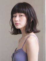 キース ヘアアンドメイク 恵比寿(kith. hair&make)&nbsp;透明感シアーグレージュ/ミディアムボブ/外はねレイヤー