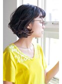 くせ毛風重めボブ