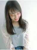 20代、30代/ナチュラルレイヤーマットアッシュ透け感前髪