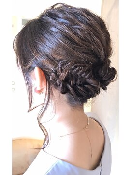 ヘアアンドネイルイミュン(Hair&Nail immune) [Immune/藤沢駅]抜け感×編み込みパーティーアレンジ