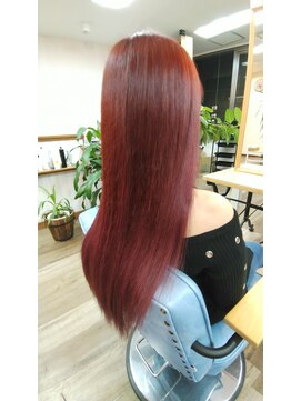 ヘアー デザイン アトリエ ニゴ(hair desing atelier 25) 艶レッド☆エクステ