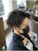 アップバングパーマ