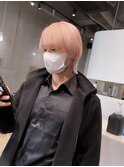 【ペールピンクベージュ】ブリーチデザインカラー