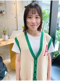 外ハネ/フェイスレイヤー/アッシュベージュ【肥後橋駅】