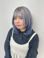 カリーナコークス 原宿 渋谷(Carina COKETH) グレー/ブルー/インナーカラー/ダブルカラー/顔周りレイヤー