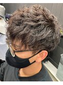 ツーブロック×スパイラルパーマスタイル