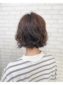 緩めパーマボブ