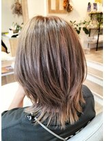 ヘアサロン アンフェール(Hair Salon Amfaire) 小林/明るめベージュレイヤー/白髪ぼかし