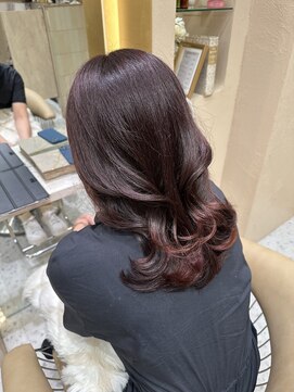 プアメリア 名古屋(Puamelia) ブリーチなし/艶カラー/暖色/髪質改善/ケアカラー