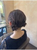 ふわふわツインお団子アレンジ
