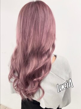 ルシア 京都四条河原町烏丸(LuciA) 【レミー100%/54cm】シールエクステ×ブリーチ×ピンクカラー