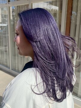 ドレス(Dress) ブリーチカラー/ライトパープル/レイヤーロング