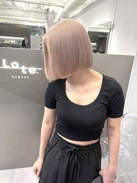 ロテ 名古屋 名駅店(Lote.) ホワイトグレージュ/デジタルパーマ/チェリーブラウン/名古屋